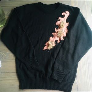 💕 Vintage Rabbit (?) Fur Grandma Sweater 💕